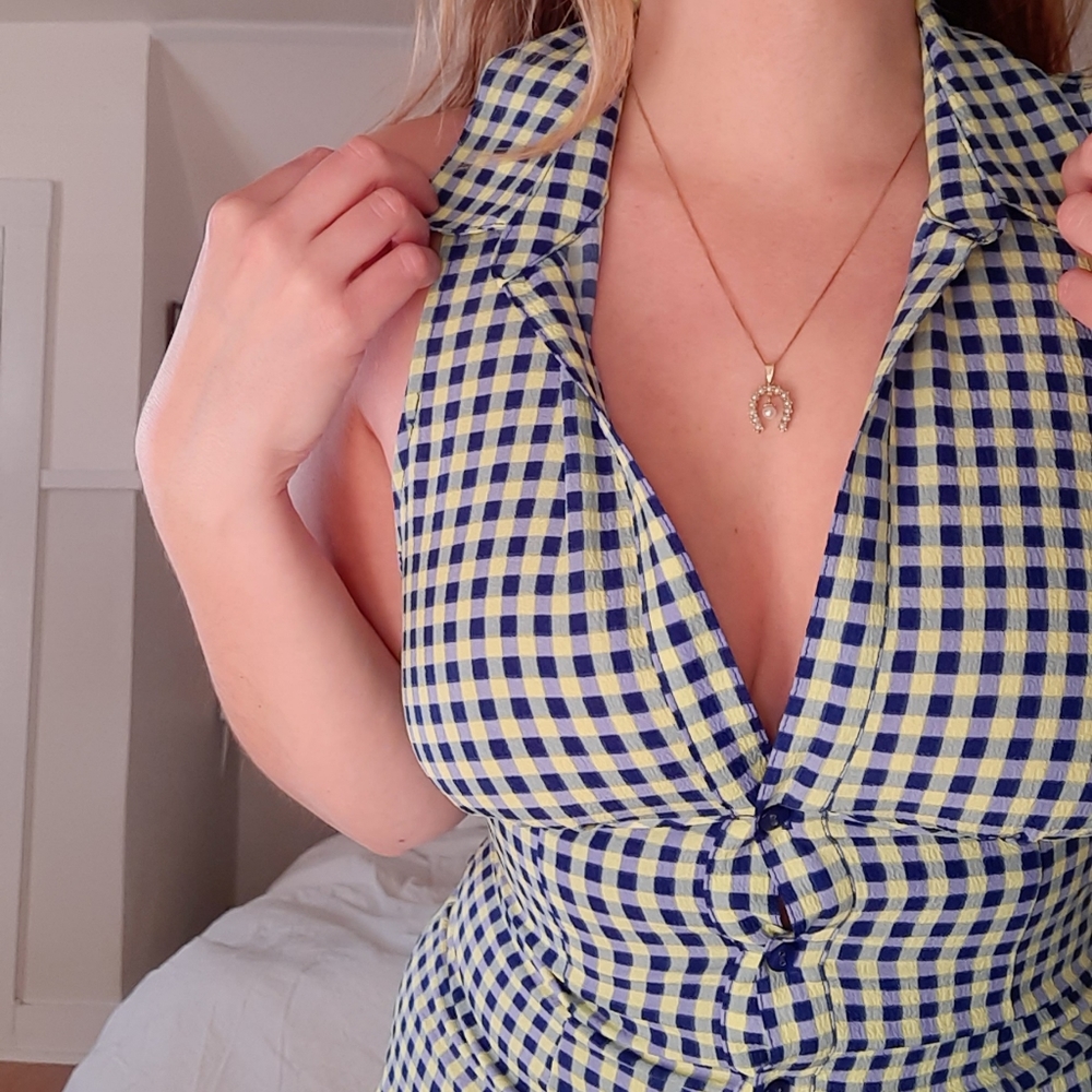 Gingham Summer Button Dress